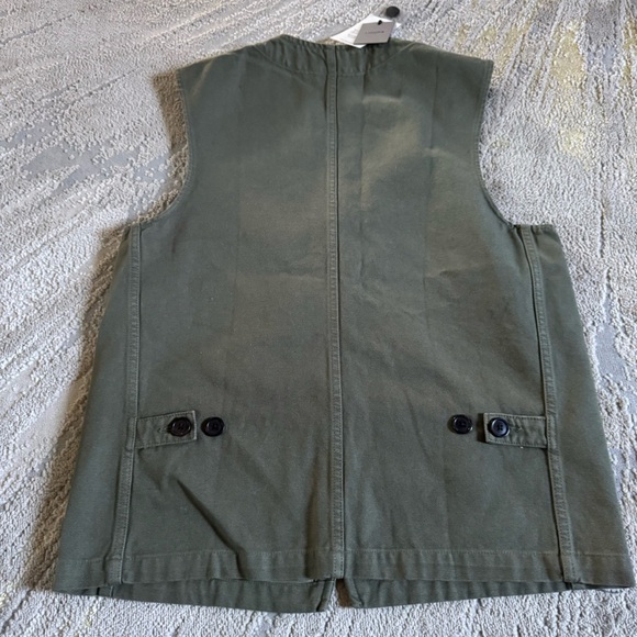 Lafaurie Daniel Vest green khaki canvas safari outdoor button front XXL new - Picture 10 of 10